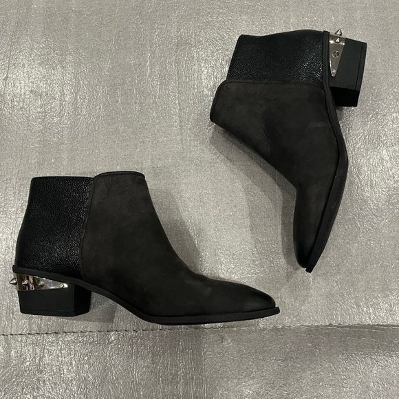 [8.5] Circus By Sam Edelman Boots WMN Holt Ankle Booties Heels Black Leather - Picture 2 of 7